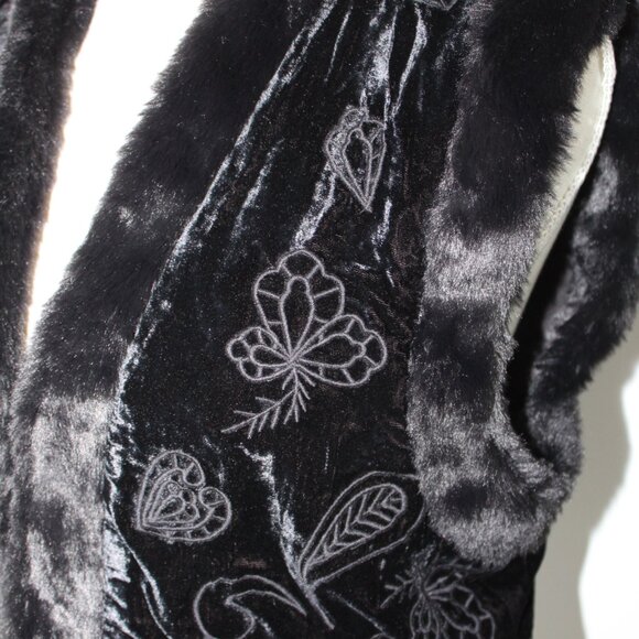NWT Johnny Was 3J Workshop Biya JWLA Rachella Vest Bethanie Faux Fur Velvet M - Picture 5 of 8